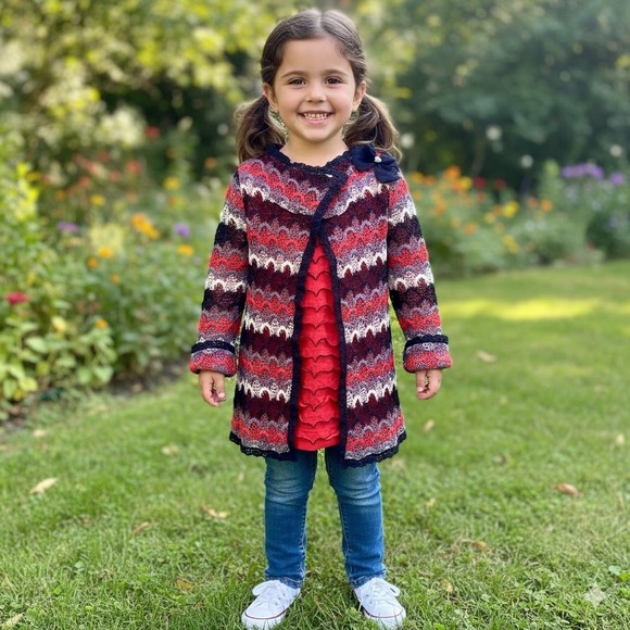 Nanette Lepore for Keds Other - Nannette Kids Girls 5 Knit Cardigan Red Layered Ruffle Dress Outfit Set A-0119
